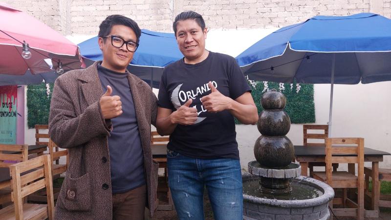 Celso Becerril González y Orlando de Luna en Coffe Garden