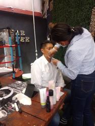 Preparación para la grabación de MISIÓN CUMPLIDA, en NEAR COFFEE.